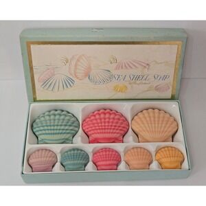 Vintage‎ Ben Rickert Sea Shell Soap Set 8 Piece Decorator Soap Beach Theme New